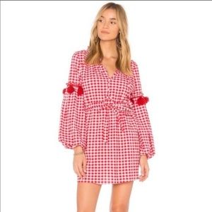 Misa LA gingham red dress